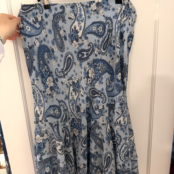 VINTAGE TWIN PAISLY MIDI SKIRT | - Picture 5 of 5